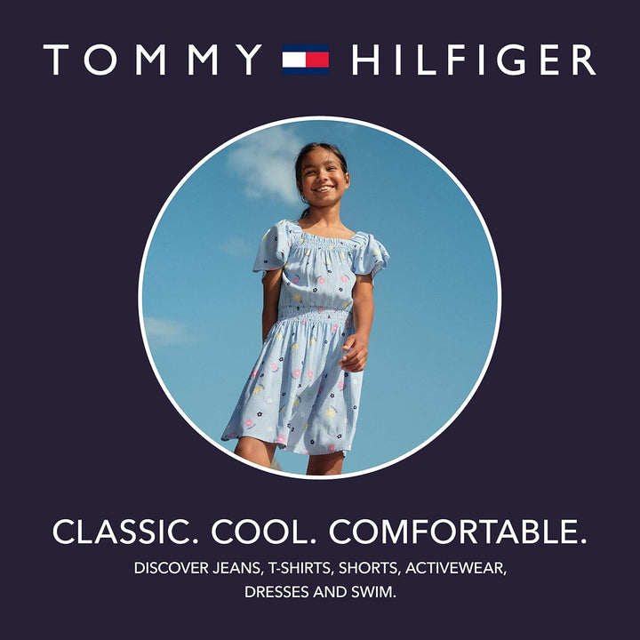 Tommy Hilfiger Mädchen Full-Zip Fleece Hoodie Sweatshirt with Front Pockets Kapuzenpullover 7 Haferb