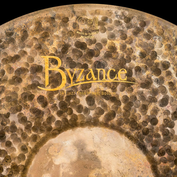 Meinl Cymbals Byzance Jazz Hihat Thin 14 Zoll (Video) Schlagzeug Becken – Paar – (35,56cm) B20 Bronz