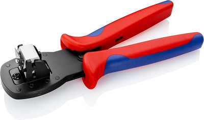 Knipex Crimpzange für Miniaturstecker Parallelcrimp brüniert, mit Mehrkomponenten-Hüllen 190 mm 97 5