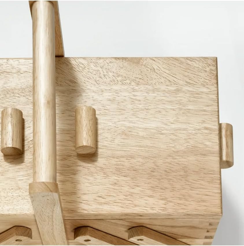 Prym 612548 Nähkasten/Nähkorb aus hellem Holz, L