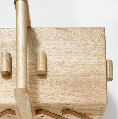 Prym 612548 Nähkasten/Nähkorb aus hellem Holz, L