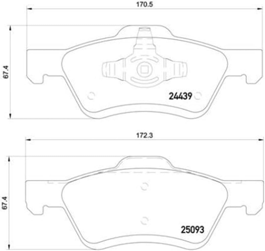 Brembo P24159 Vordere Bremsbeläge, Anzahl 4