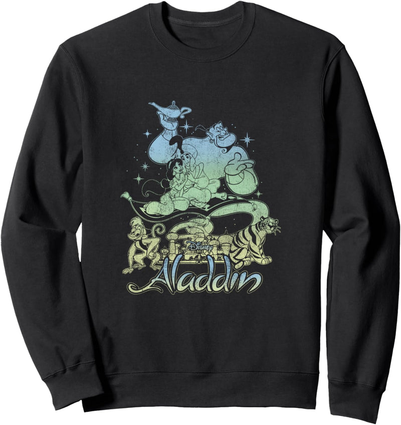 Disney Aladdin Group Shot Gradient Poster Sweatshirt