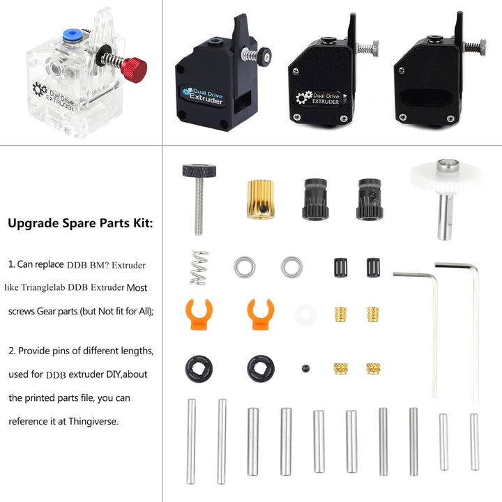 Thingiverse RNC Nano Coated Dual Gears DIY Direct Drive Basic Kit Compatible with Tevo Tornado Ender