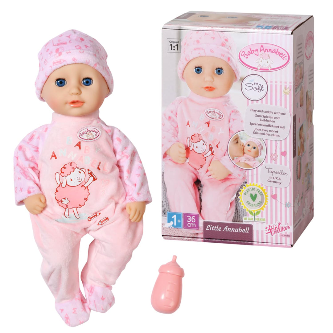 Zapf Creation 706466 Baby Annabell Little Annabell 36cm- weiche Puppe mit Stoffkörper, rosa Strample