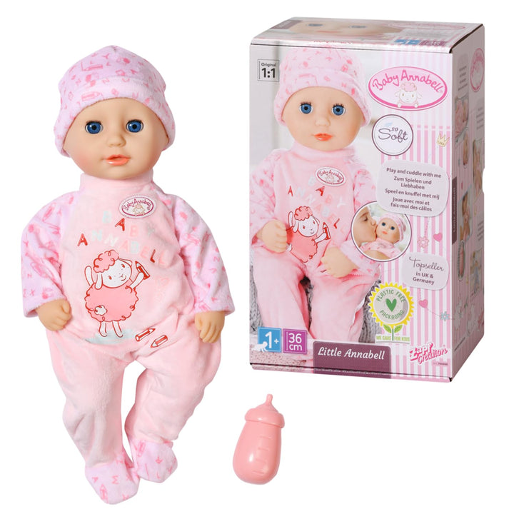 Zapf Creation 706466 Baby Annabell Little Annabell 36cm- weiche Puppe mit Stoffkörper, rosa Strample