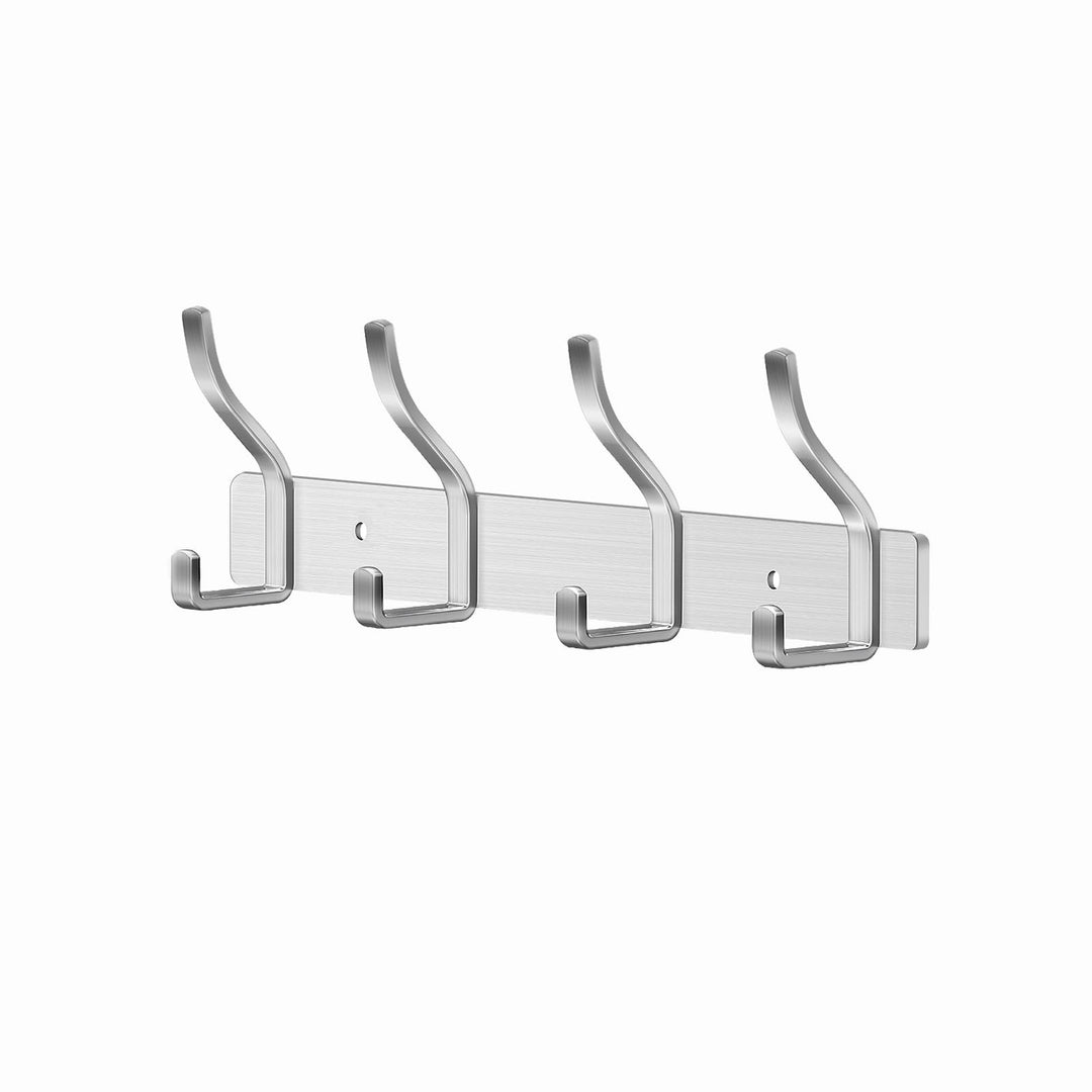 Garderobenhaken Edelstahl Hakenleiste Garderobe Garderobenleiste Silber Kleiderhaken Wand mit 4 Hake