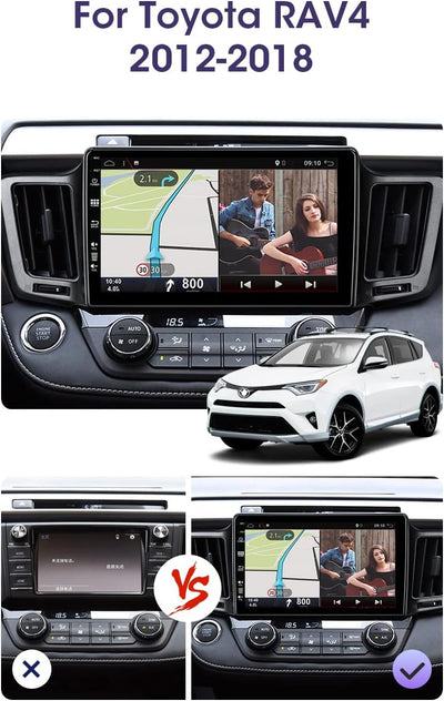 SXAUTO Android 12 IPS Autoradio Passt für Toyota RAV4 (2013-2018) - Eingebaut Wireless Carplay/Andro