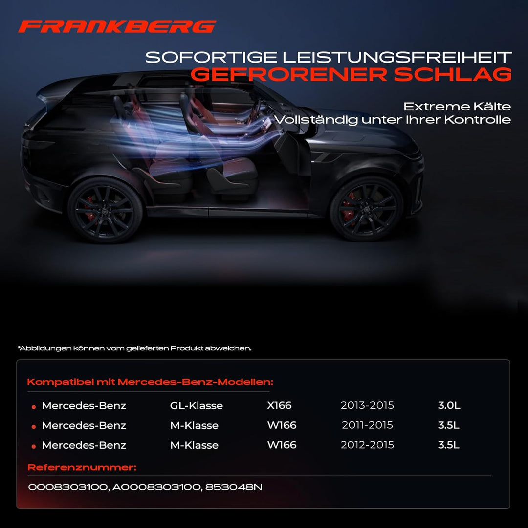 Frankberg Klimakompressor Klimaanlage Kompatibel mit GL-Klasse X166 GL400 3.0L 2013-2015 M-Klasse W1