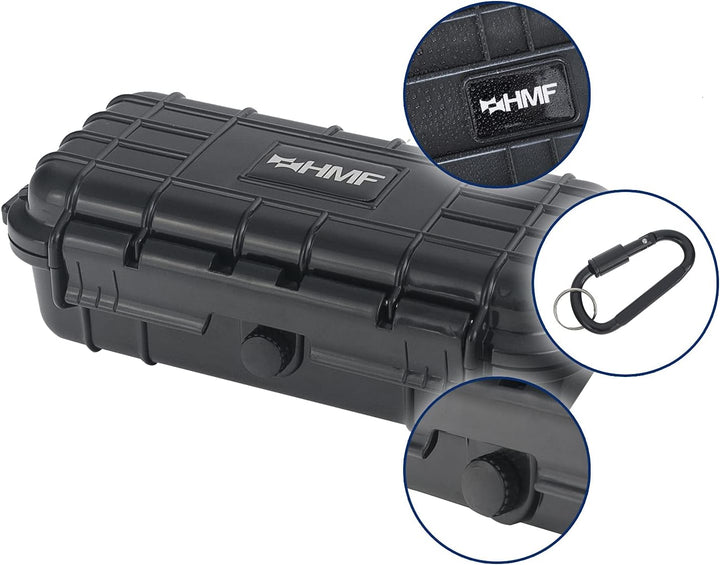 HMF ODK500 Outdoor-Koffer klein, wasserdichte Box für Boot und Freizeit | 19,8 x 9,6 x 6,3 cm, 19,8