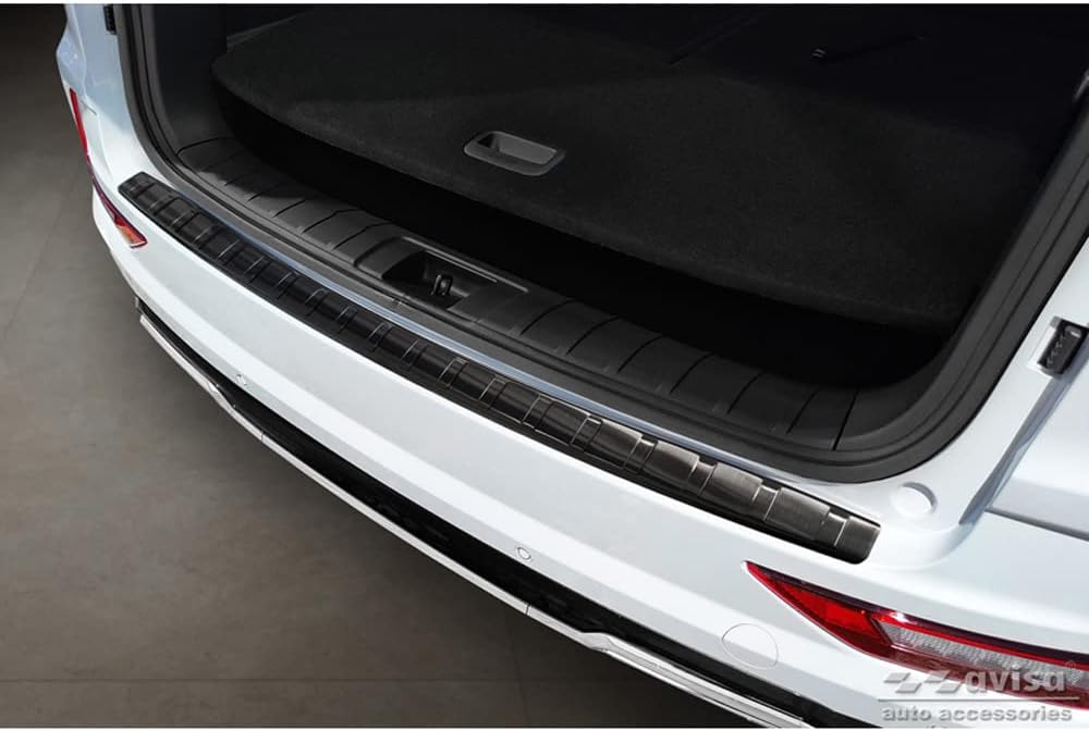 Avisa Schwarz Edelstahl Heckstossstangenschutz kompatibel mit SsangYong Rexton (YK) Facelift 2021- '