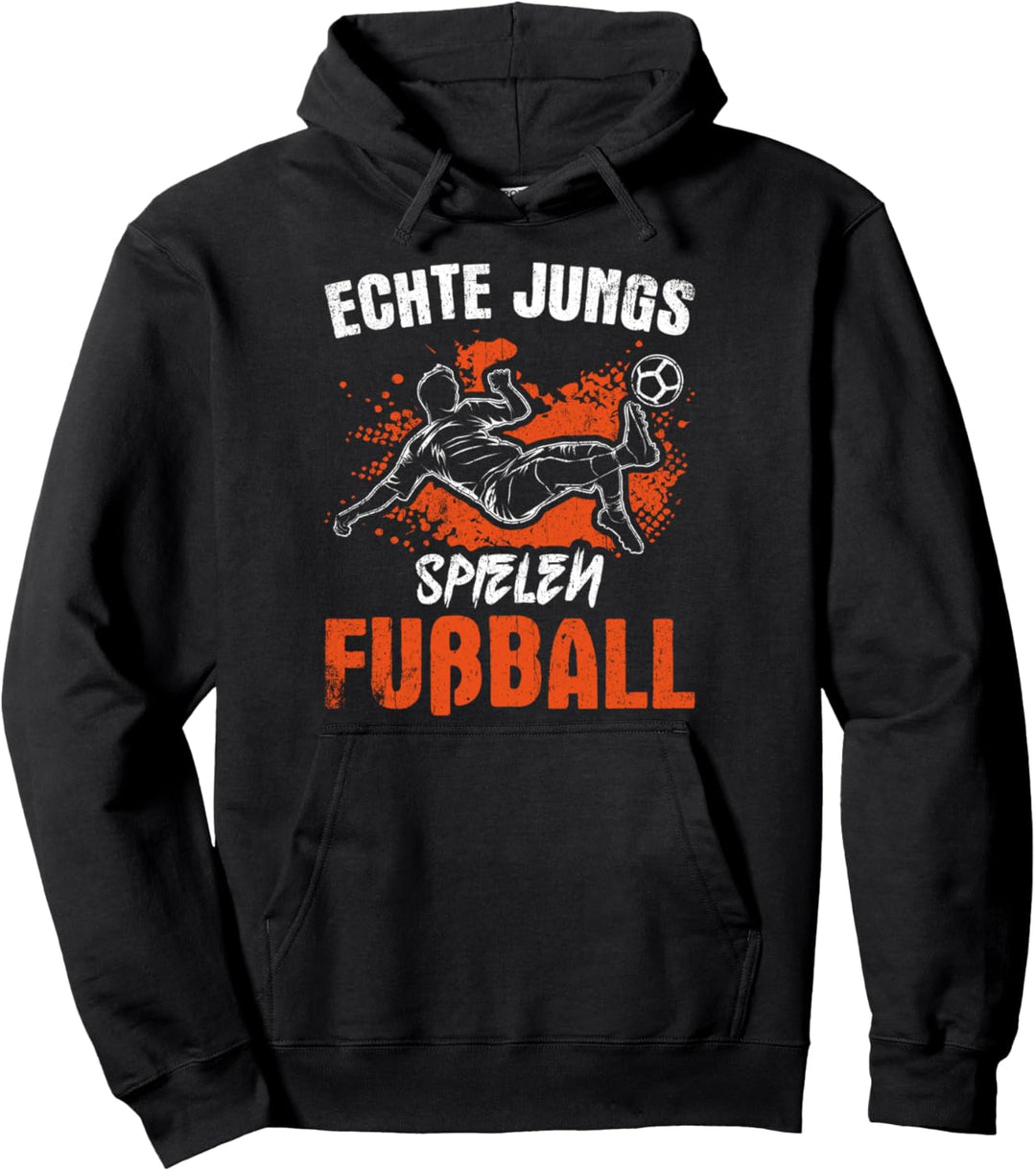 Echte Jungs spielen Fussball - Fussballer Kinder Jungen Pullover Hoodie