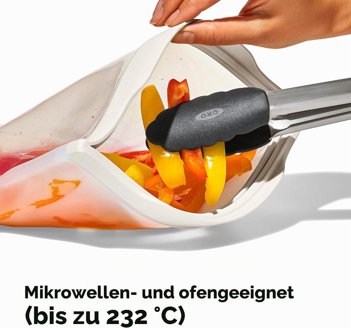 OXO Good Grips wiederverwendbarer Silikon-Beutel – Stand-Up Halbe Gallone (1,9 l) - Lagoon Lagoon St
