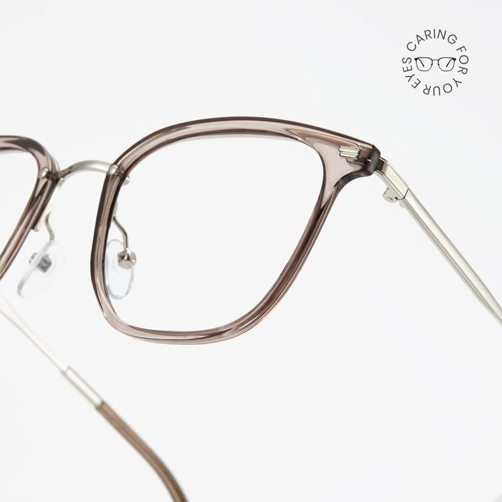 Cyxus Deko Brille Damen Herren Ohne Stärke mit Blaulichtfilter Mode Stil für PC TV Tablet 02hellbrau