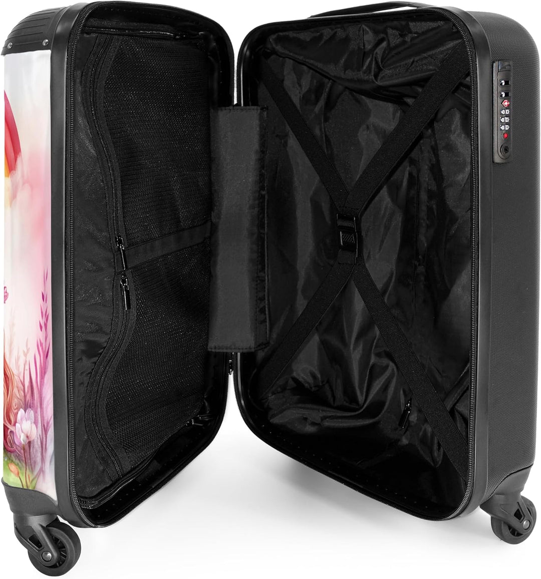 NoBoringSuitcases.com® Handgepäck Koffer Kinder 55x35x20 cm Reisekoffer Kinderkoffer 4 Rollen Leicht