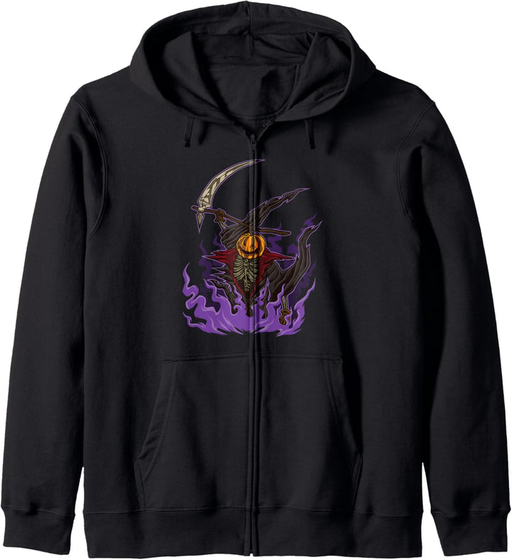 Halloween-Kürbis Sensenmann - Kürbis-Kostüm Kapuzenjacke