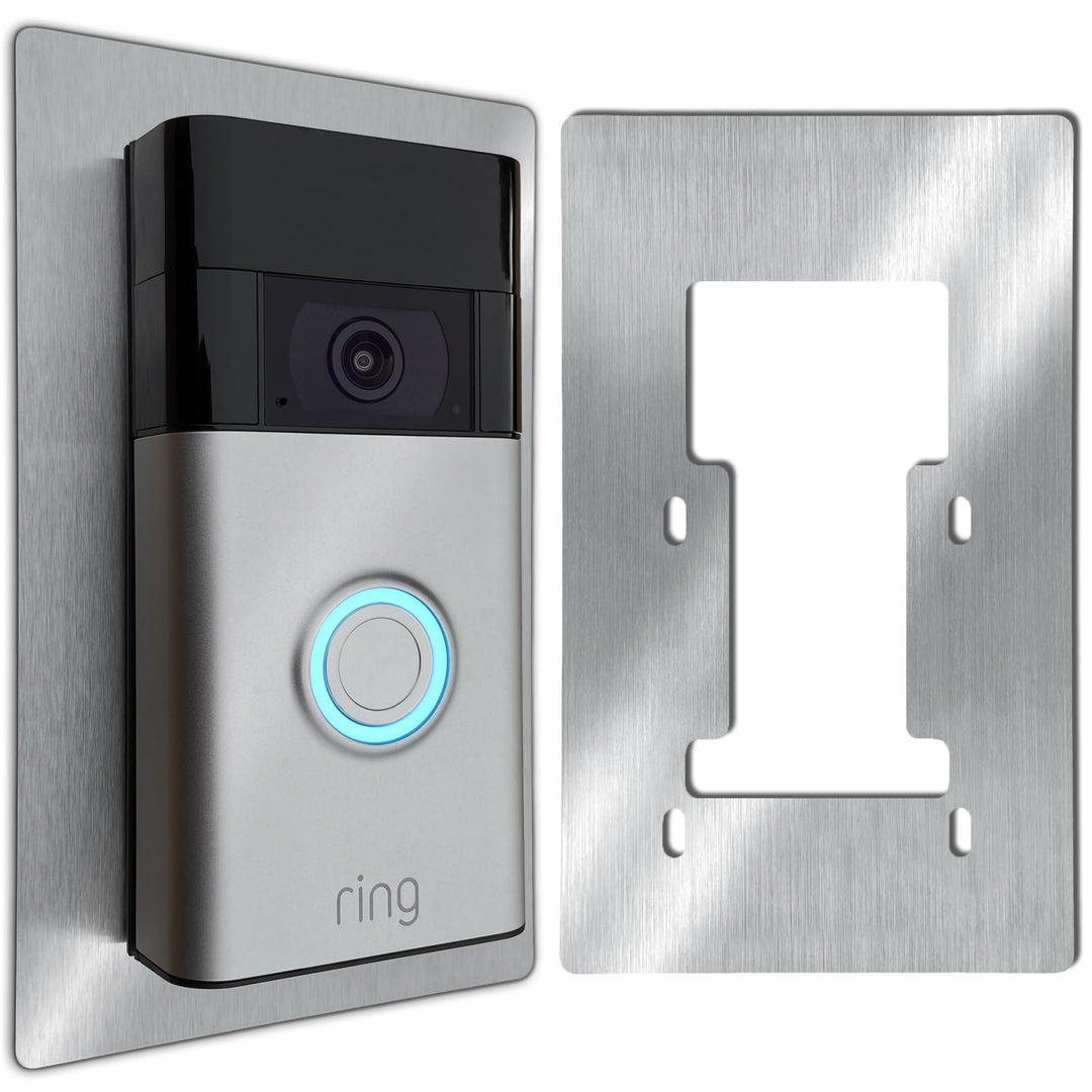 Ring Video Doorbell Blende, Wandplatte, Halterung, Wandhalterung, Edelstahl, Schild, Rahmen, Hochwer