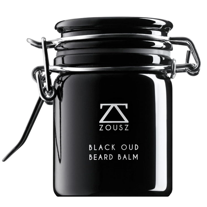 ZOUSZ Black Oud Bartbalsam Geschenkbox für Herren – Premium Bartpflege/Conditioner/Bartweichmacher –