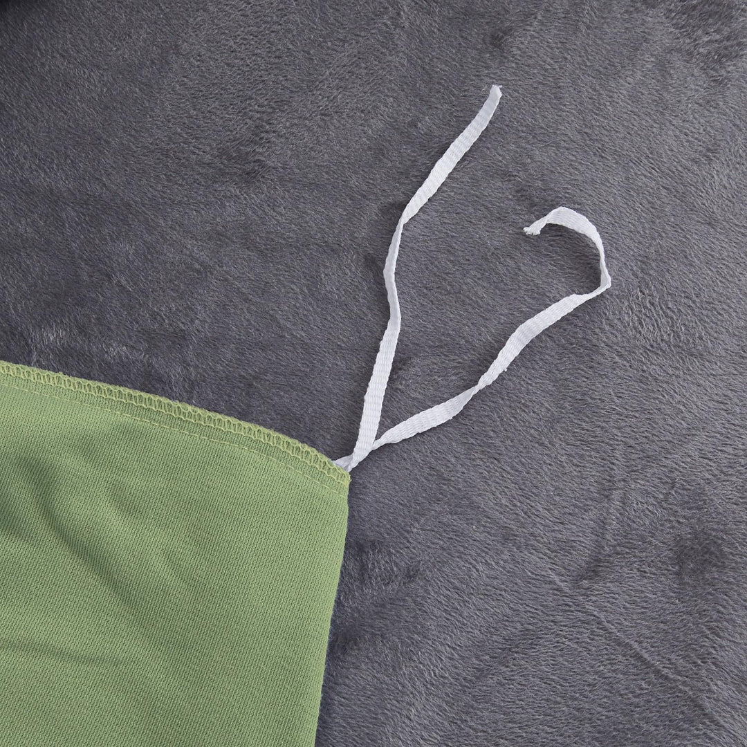 Winter Warme Winterbettwäsche 200x220 Grün Hellgrün Grau Samt Fleece Flauschige Kuschelig Plüsch Nic
