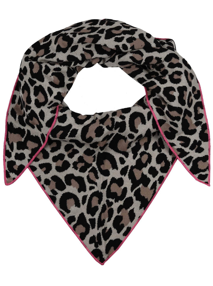 Zwillingsherz Dreieckstuch aus Baumwolle - Hochwertiger Schal mit Leo Design für Damen Jungen Mädche