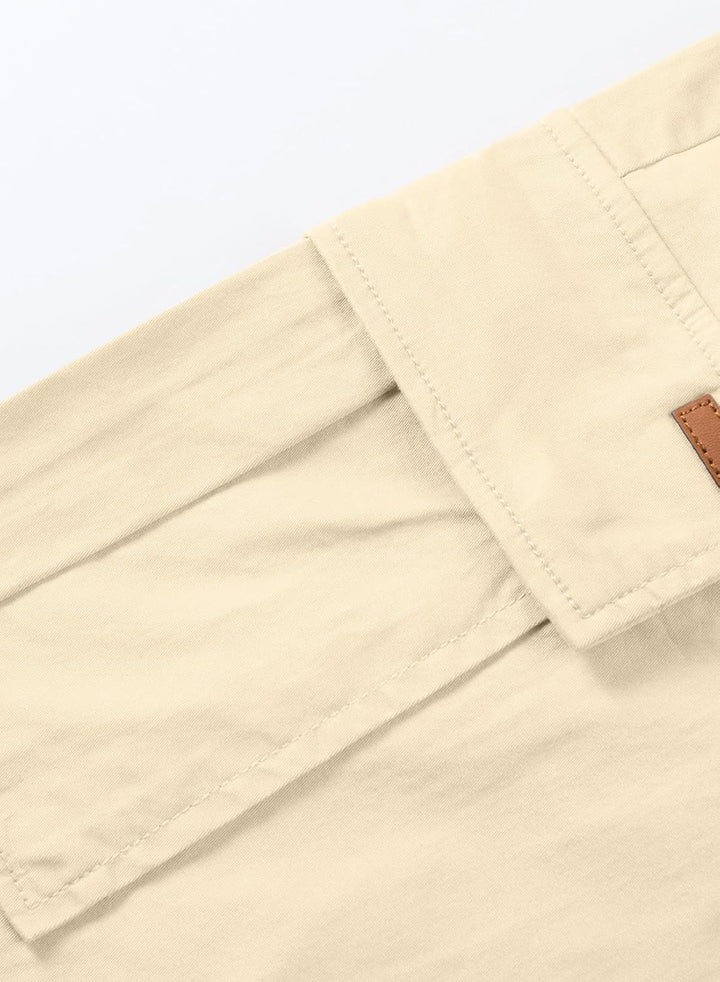 JMIERR Kurze Hosen Herren Baumwolle Cargo Shorts Herren Sommer Freizeithose mit Taschen S E Apricot,