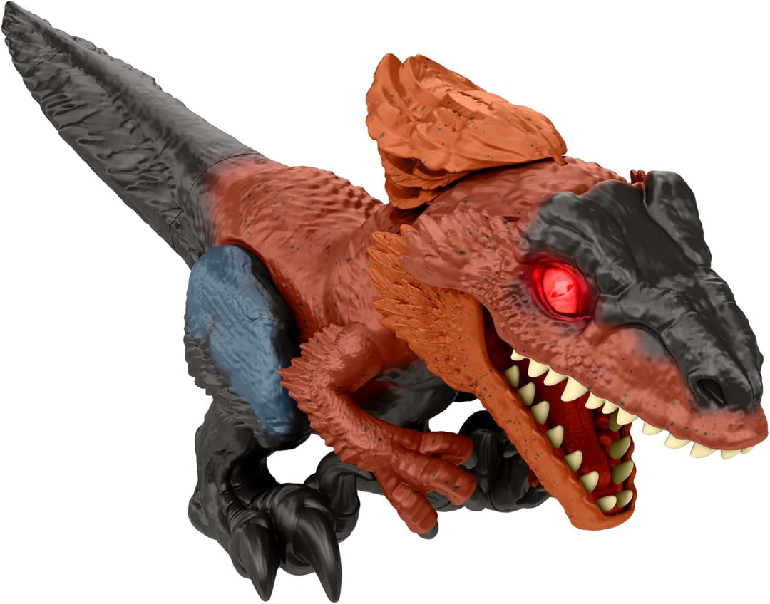 Jurassic World GYW89 - Ein neues Zeitalter – Uncaged Rowdy Roars Pyroraptor Dinosaurier-Actionfigur,