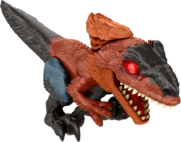 Jurassic World GYW89 - Ein neues Zeitalter – Uncaged Rowdy Roars Pyroraptor Dinosaurier-Actionfigur,