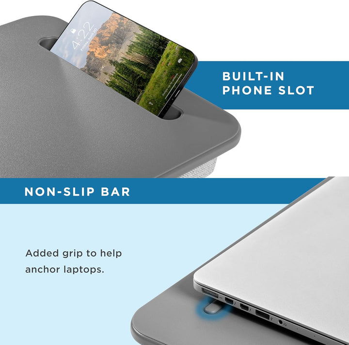 Lapgear Laptoptisch Sidekick mit Geräteleiste und Handyhalterung, passend für Laptops bis 15,6 Zoll,