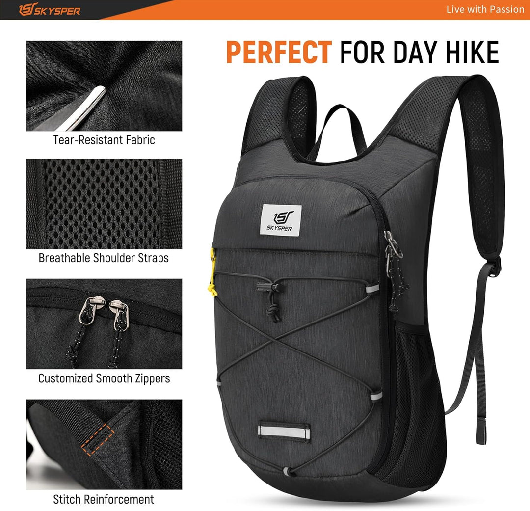 SKYSPER Rucksack Damen 10L Tagesrucksack Ultraleicht Daypack Wanderrucksack für Wandern Reisen Städt