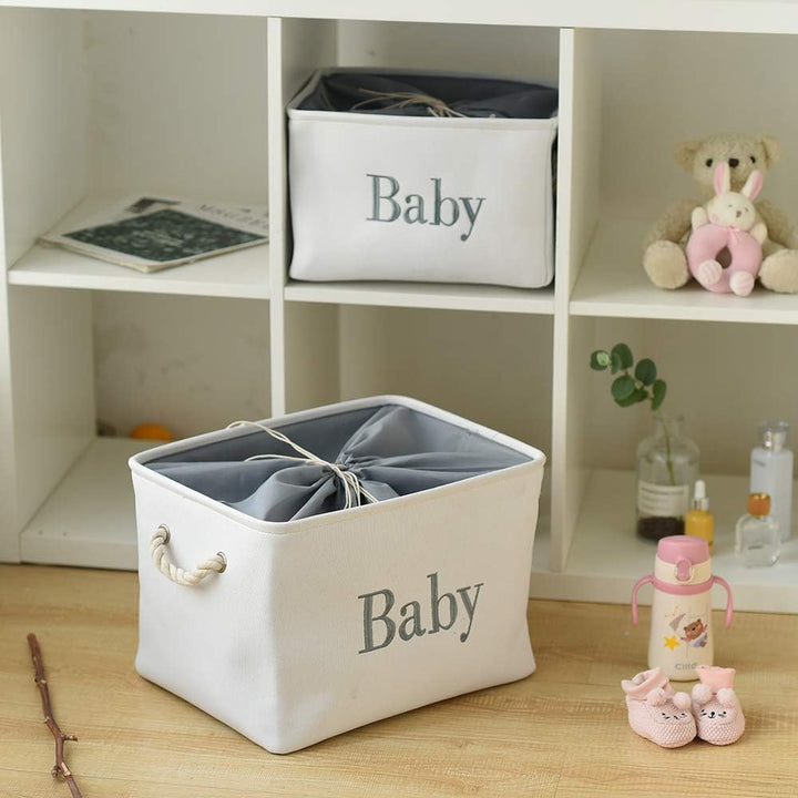 INough Aufbewahrungskorb Baby Aufbewahrungsbox Kinder, Aufbewahrungskorb Faltbar Kallax Boxen Stoff