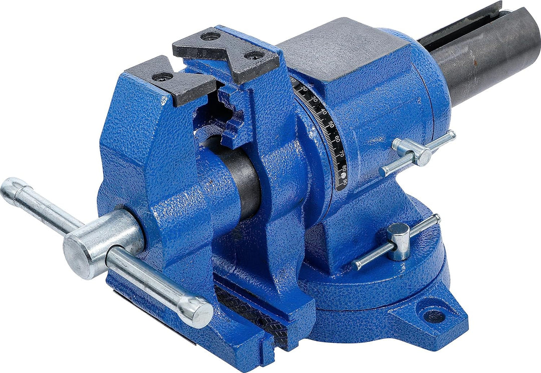 BGS 70965 | Parallel-Schraubstock | 100 mm Spannbacken | 360° drehbar | Werkbankschraubstock 100 mm