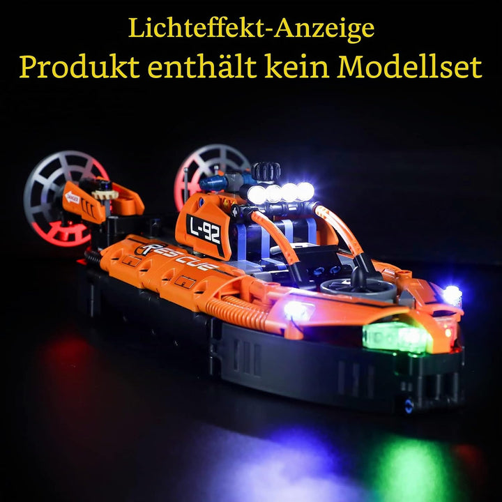 GEAMENT Licht-Set Kompatibel mit Lego Luftkissenboot für Rettungseinsätze (Rescue Hovercraft) - Bele