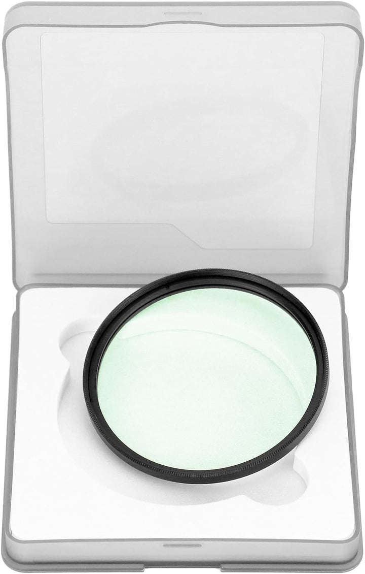 QWORK 67 mm Polfilter - 1/4 Filter Schwarze Diffusion Kinoeffekt - Optisches HD-Glas mit Nanobeschic