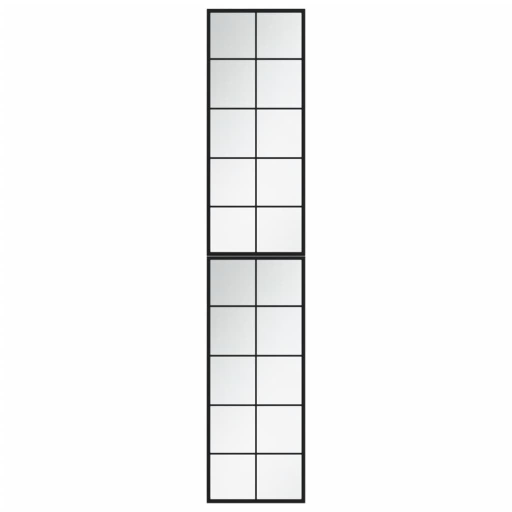 vidaXL Wandspiegel 2 STK. Schwarz 100x40 cm Metall 100 x 40 cm 2, 100 x 40 cm 2