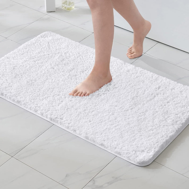 MIULEE Badematte Weiche Badteppich rutschfest Badvorleger Fussmatte Badzimmermatte Bettvorleger Flau