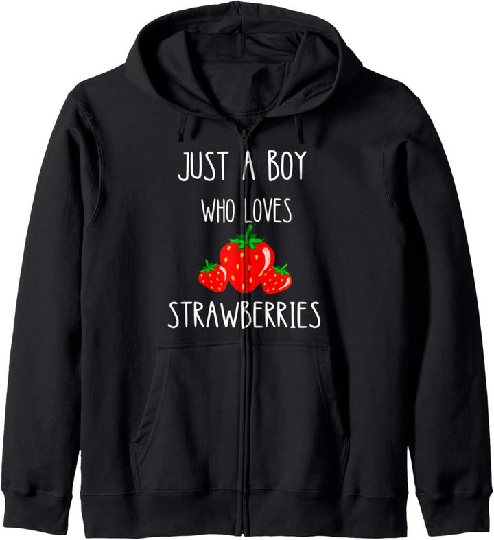 Erdbeere Jungs Leckere Sommer Früchte Obst Strawberry Kapuzenjacke