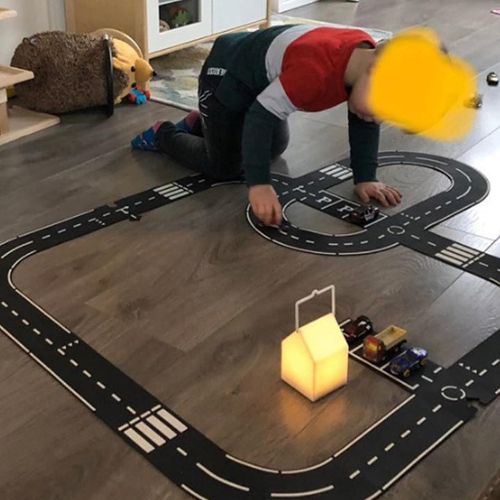 Flex Track, Flexible Autogleise für Kinder, unzerstörbare wasserdichte modulare Puzzle-Gleise, Flexi