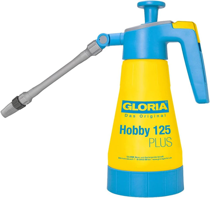 GLORIA Drucksprühgerät Hobby 125 Plus - 1,25L Gartenspritze | Handsprüher |zur Ausbringung von Essig