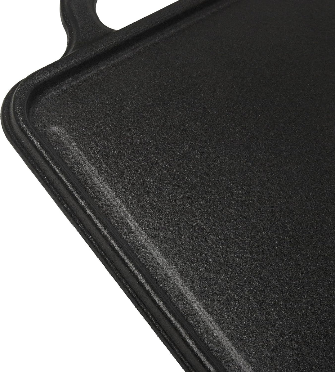 VICTORIA Grillplatte Emailliertes Gusseisen Grillpfanne 33 X 21cm Doppelseitig Verwendbar, für Feuer