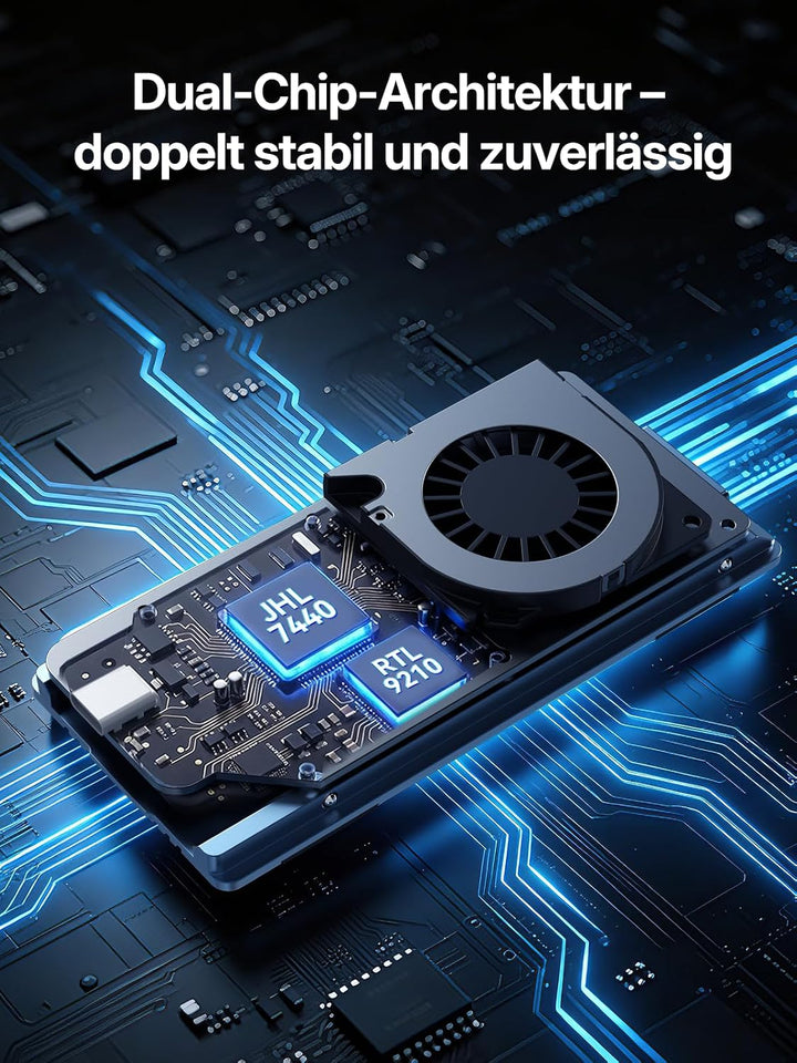 ACASIS 40Gbps M.2 NVMe SSD Gehäuse mit Lüfter, Bessere abwärme,TBU405Pro M1 für M1 M2 Pro/Max, Thund