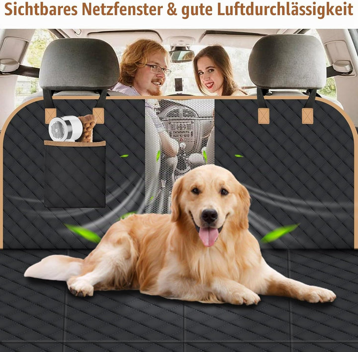 Lekespring Hundedecke Auto Rückbank Fester Boden - 4 Stabile Platten Hundedecke Rücksitzbank mit Har