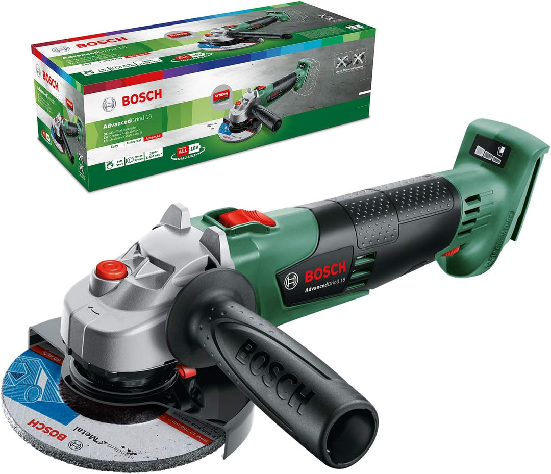 Bosch Winkelschleifer AdvancedGrind 18 (ohne Akku, 18 Volt System, Scheiben-Ø: 125 mm, im Karton), 1