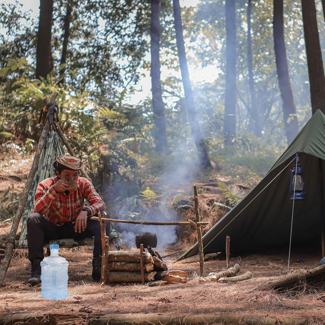 FAVOMOTO 5 Liter Reine Wasserflasche Mineralwasserflasche Portable Eimer mit GriffReine Wasserflasch