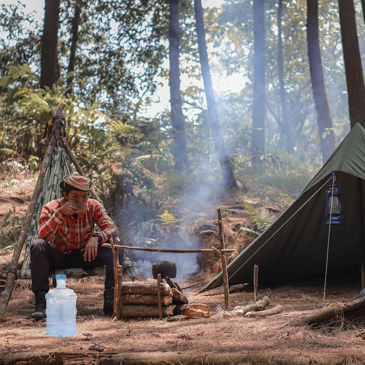 FAVOMOTO 5 Liter Reine Wasserflasche Mineralwasserflasche Portable Eimer mit GriffReine Wasserflasch