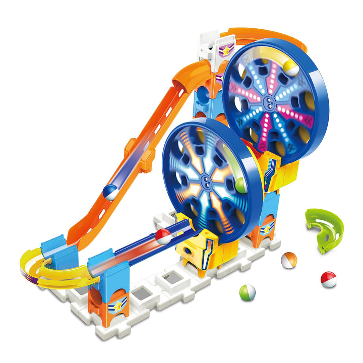 VTech Marble Rush - Fun Fair Set M300 E – Interaktive Murmelbahn mit spannenden Bahnelementen, versc