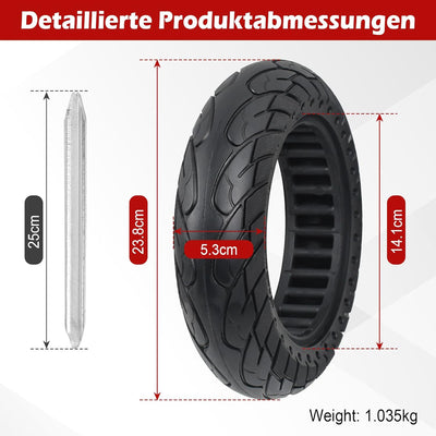 Prodrocam Vollreifen 10 * 2,5 Ersatzreifenfür Ninebot G30 Max 60/70-6.5 Solide Reifen, Schwerere Las