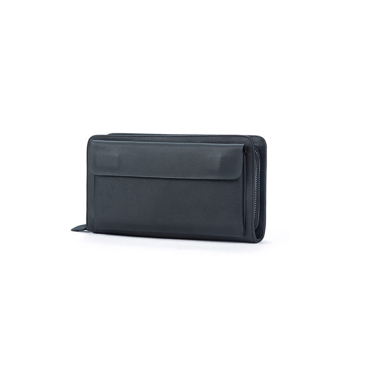 PORRASSO Herren Geldbörse Leder Clutch Tasche Kreditkartenetui Brieftasche Handytasche Portemonnaie