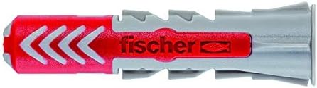 fischer 557385 Wanddübel 10x50 Beton, Dose Eimer mit 10 x 50 Duopower (200 Stück), Grau/Rot, 10x50/2
