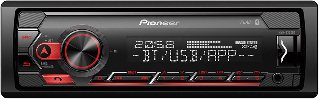 Pioneer MVH-S320BT 1-DIN Bluetooth Autoradio USB FLAC Spotify mit Einbauset passend für Seat Ibiza I