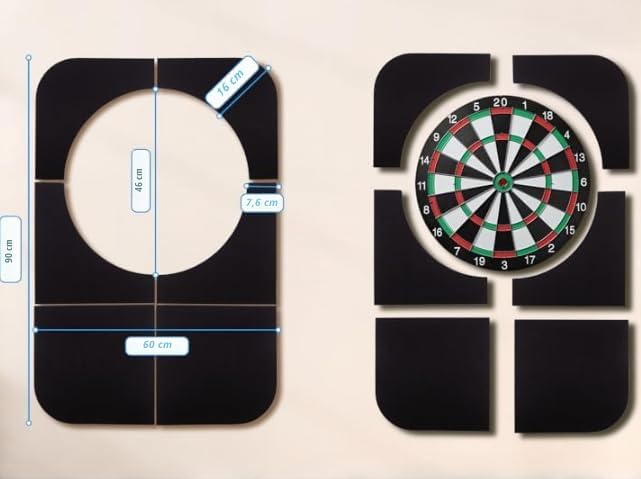 Dartboard Wandschutz, 60 * 90cm Dart Wandschutz, Dart Surround, Wandumrandung Für Dartboard, Dartsch